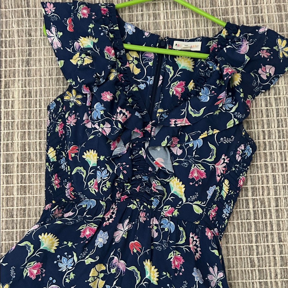 Roller Rabbit Floral Maxi Dress - Navy and Multicolor